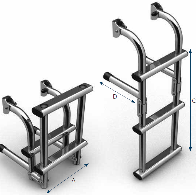 Folding swim ladder 2046 | Euromed